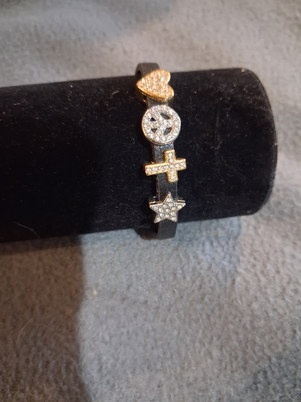 Gold and Silver Crystal Charm Bracelet for Women